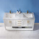 Altair Remi 60" Double Bathroom Vanity Set in White and Carrara White Marble Countertop with Mirror  532060-WH-CA - Image 10