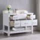 Altair Georgia 48" Single Bathroom Vanity Set in White and Composite Carrara White Stone Top with White Farmhouse Basin with Mirror 537048-WH-AW - Image 10