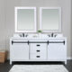Altair Kinsley 72" Double Bathroom Vanity Set in White and Carrara White Marble Countertop with Mirror  536072-WH-AW - Image 10