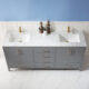 Altair Sutton 72" Double Bathroom Vanity Set in Gray and Carrara White Marble Countertop with Mirror  541072-GR-CA - Image 11