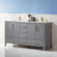 Altair Sutton 60" Double Bathroom Vanity Set in Gray and Carrara White Marble Countertop with Mirror  541060-GR-CA - Image 11