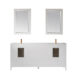 Altair Sutton 72" Double Bathroom Vanity Set in White and Carrara White Marble Countertop with Mirror  541072-WH-CA - Image 10