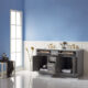 Altair  Ivy 60" Double Bathroom Vanity Set in Gray and Carrara White Marble Countertop with Mirror 531060-GR-CA - Image 10