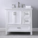 Altair Isla 36" Single Bathroom Vanity Set in White and Carrara White Marble Countertop with Mirror  538036-WH-CA - Image 11