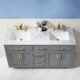 Altair  Ivy 60" Double Bathroom Vanity Set in Gray and Carrara White Marble Countertop with Mirror 531060-GR-CA - Image 11