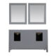 Altair Kinsley 60" Double Bathroom Vanity Set in Gray and Carrara White Marble Countertop with Mirror 536060-GR-CA - Image 10