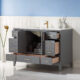 Altair Sutton 48" Single Bathroom Vanity Set in Gray and Carrara White Marble Countertop with Mirror  541048-GR-CA - Image 10