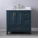 Altair Isla 36" Single Bathroom Vanity Set in Classic Blue and Carrara White Marble Countertop with Mirror  538036-CB-CA - Image 9