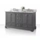 Ancerre Audrey 60" Bathroom Vanity Set in Sapphire Gray with 24" Mirror VTSM-AUDREY-60-SG-CW - Image 2