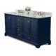 Ancerre Audrey 72" Bathroom Vanity Set in Heritage Blue with 24" Mirrors VTSM-AUDREY-72-HB-CW-GD - Image 2
