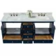Ancerre Audrey 72" Bathroom Vanity Set in Heritage Blue with 24" Mirrors VTSM-AUDREY-72-HB-CW-GD - Image 3