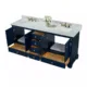 Ancerre Audrey 72" Bathroom Vanity Set in Heritage Blue with 24" Mirrors VTSM-AUDREY-72-HB-CW-GD - Image 4