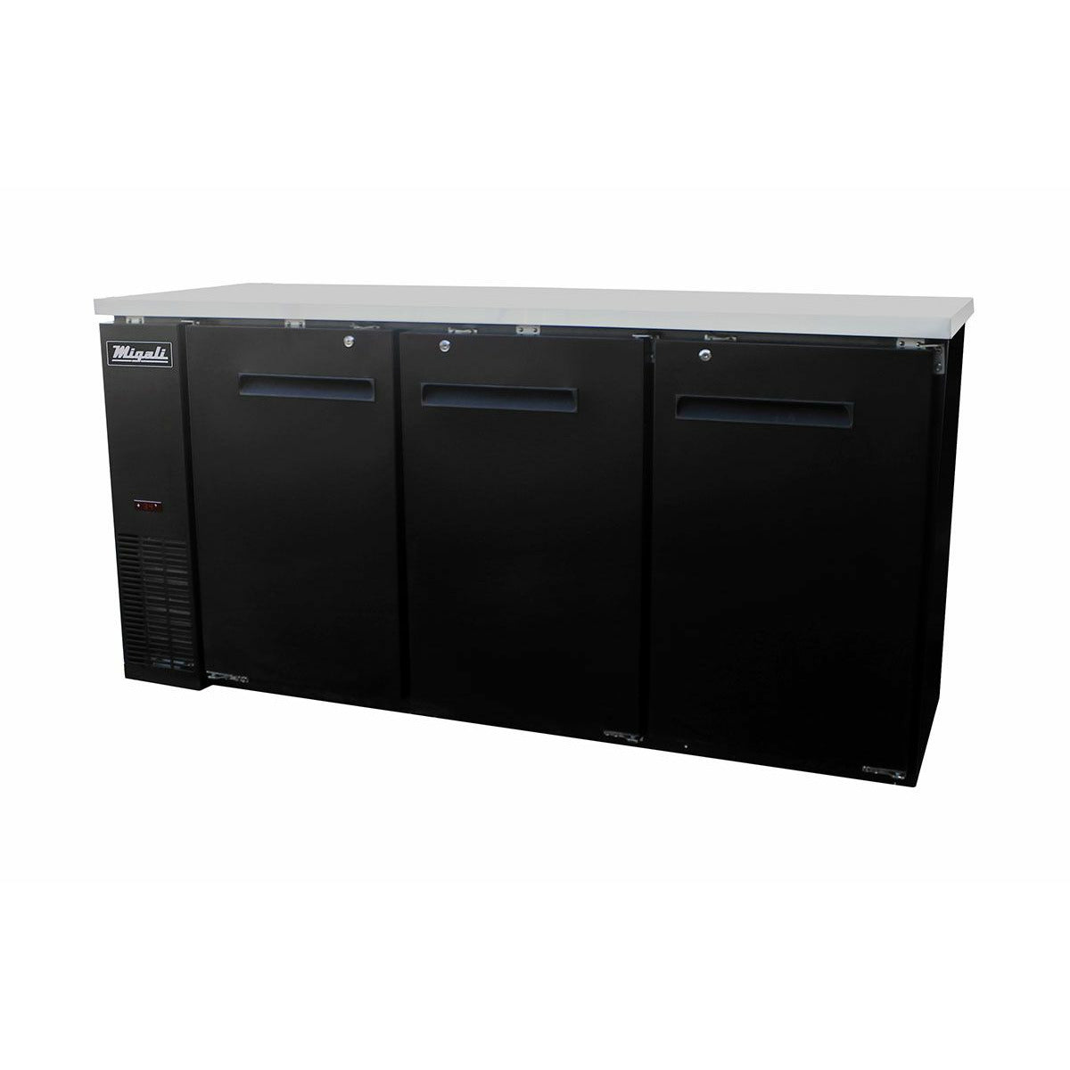 images Migali 72″ Solid Door Back Bar Refrigerator C-BB72-HC - Image 1
