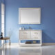 Altair Remi 48" Single Bathroom Vanity Set in White and Carrara White Marble Countertop with Mirror 532048-WH-CA