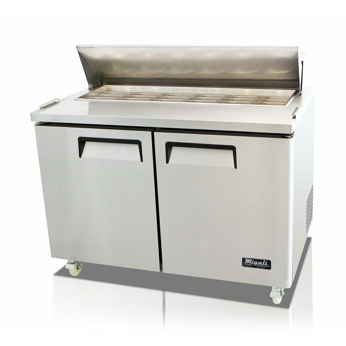 images Migali 48" Wide Refrigerator 18 Pans, Big Top Sandwich Prep Table C-SP48-18BT-HC - Image 1