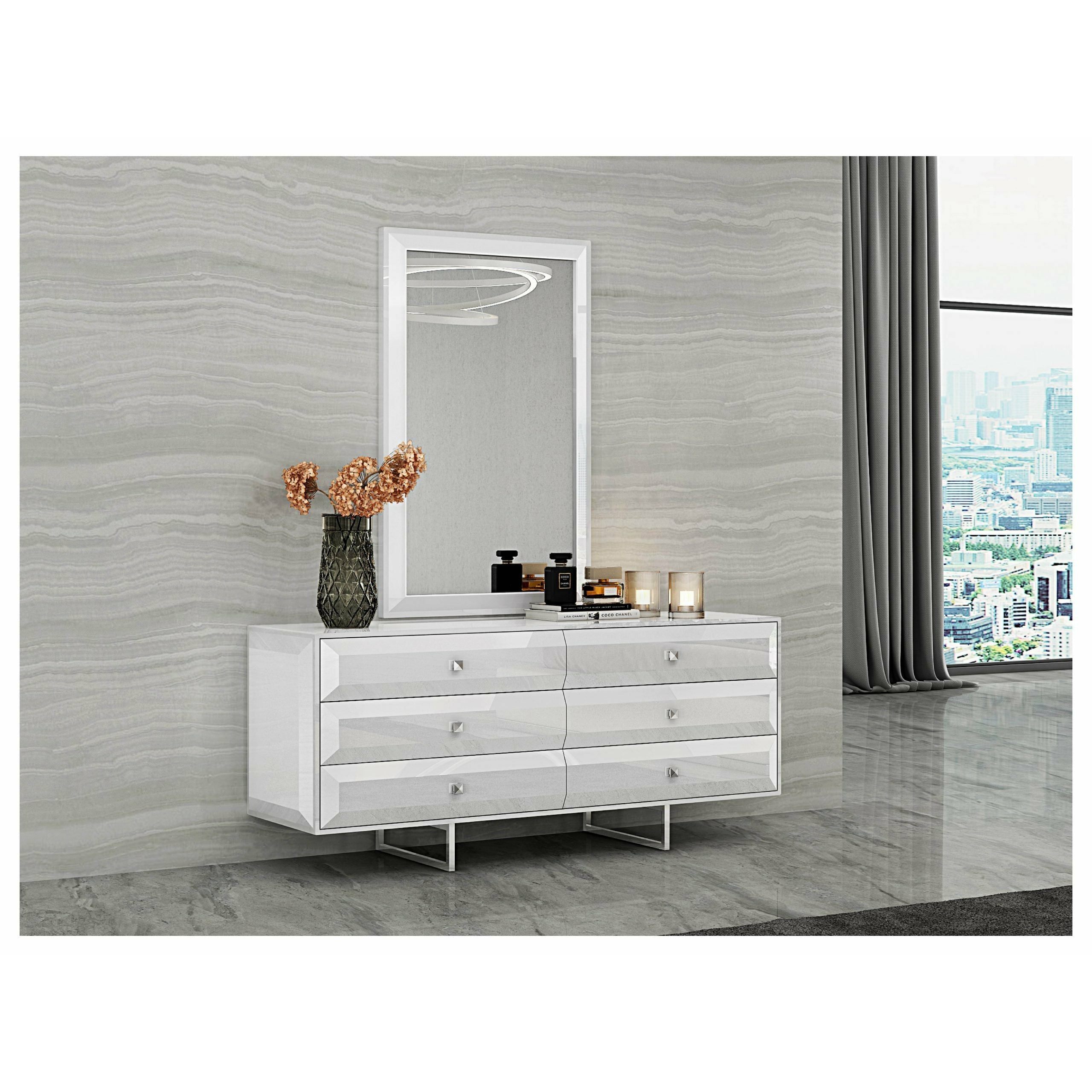 images Whiteline Modern Living - Abrazo Double Dresser DR1356D-WHT - Image 1
