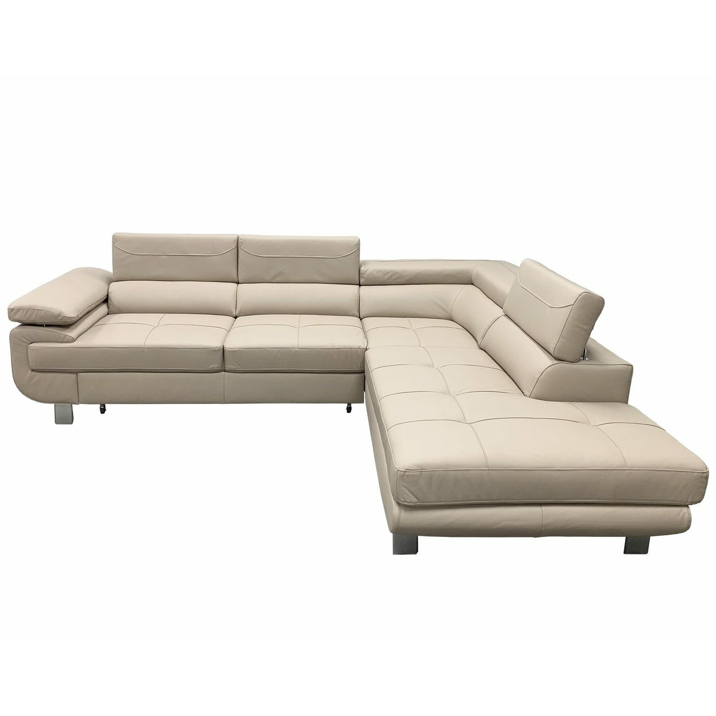 images Maxima House Lotus Leather Sectional Sleeper Sofa, Right Corner BEN028 - Image 1