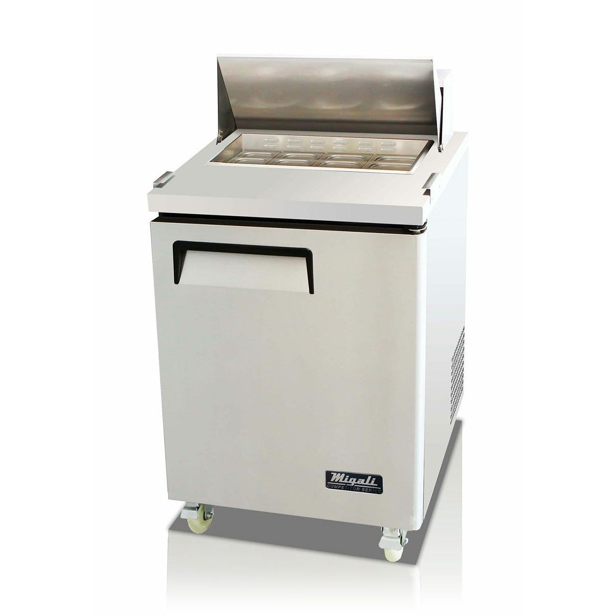 images Migali 27″ Wide Refrigerator – 8 Pans, Sandwich Prep Table C-SP27-8-HC - Image 1