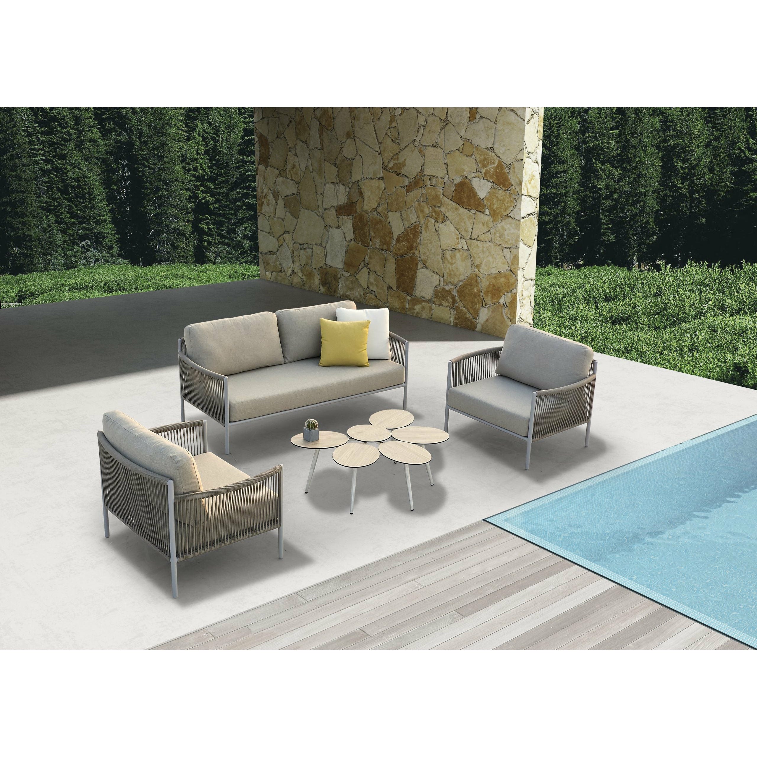 images Whiteline Mods - Catalina 4 Piece Outdoor Collection COL1751-GRY - Image 1