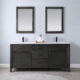 Altair Maribella 72" Double Bathroom Vanity Set in Rust Black and Carrara White Marble Countertop with Mirror  535072-RL-CA