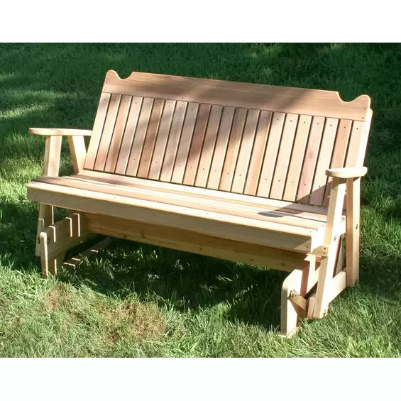 images Creekvine Designs 6' Red Cedar Straight Back Glider WF6SBG-2CVD - Image 1