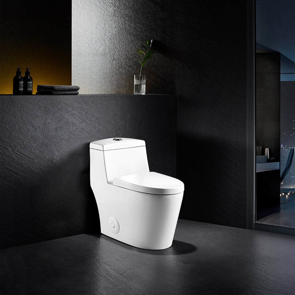 images Altair Savona Dual Flush Elongated One-Piece Toilet (Seat Included) T280 - Image 1