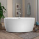 Altair Jolie 55" x 32" Freestanding Soaking Acrylic Bathtub 51055-BAT-WH-F