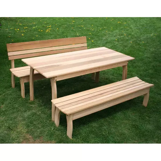 images Creekvine Designs 46"L x 32"W Cedar Couple Dining Set ELY46CTT1B1BBCVD - Image 1