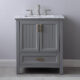 Altair Isla 30" Single Bathroom Vanity Set in Gray and Carrara White Marble Countertop with Mirror  538030-GR-CA