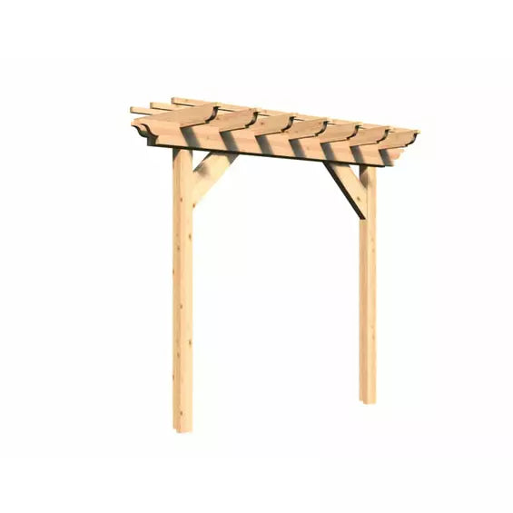 images Creekvine Designs 3' x 8' Red Cedar Monterrey Pergola HBWRCMP3x8CVD - Image 1