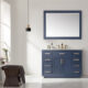 Altair Ivy 48" Single Bathroom Vanity Set in Royal Blue and Carrara White Marble Countertop with Mirror 531048-RB-CA