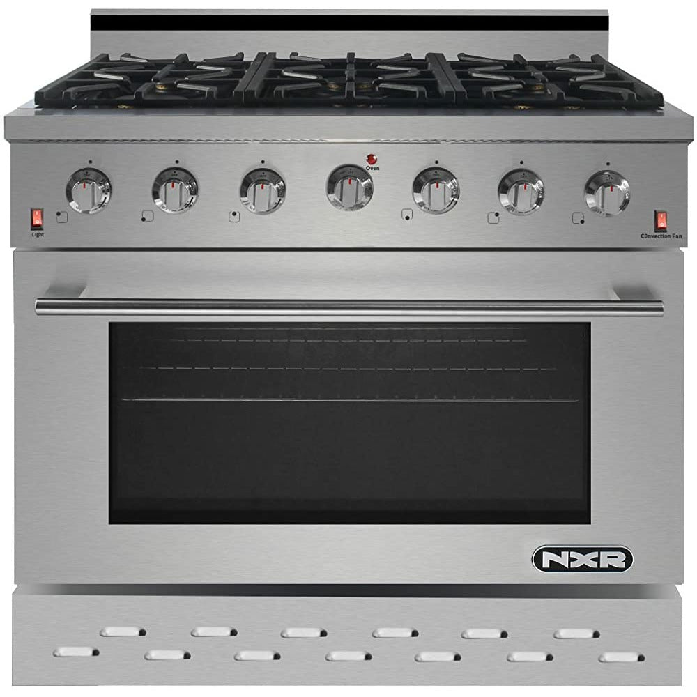 images NXR 36" Stainless Steel Pro-Style Natural Gas Range with 5.5 cu.ft. Convection Oven SC3611 - Image 1