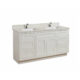 Altair  61" Stone effects Vanity Top in Milano White with White Sink 61SF61-MW-CTP - Image 4