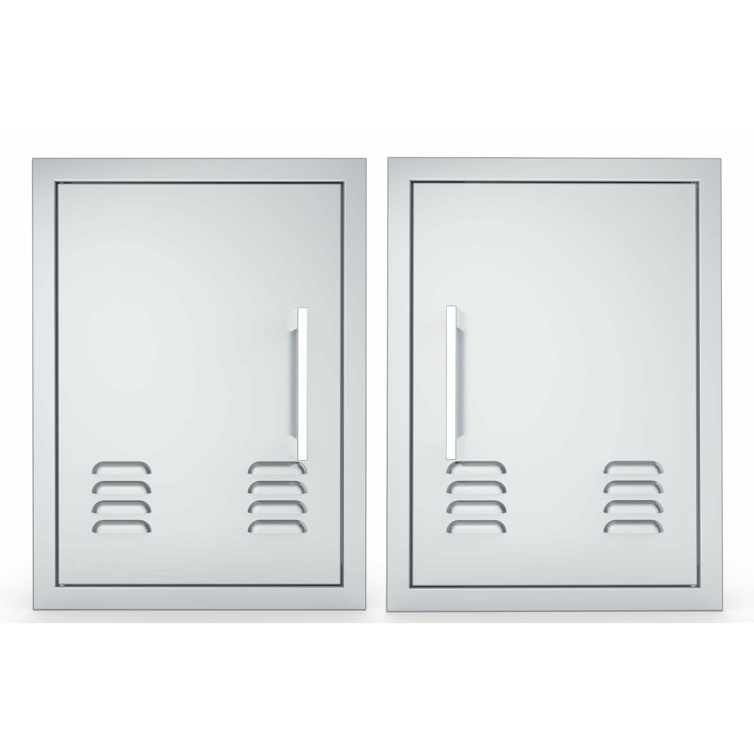 images Sunstone Signature Series 14" x 20" Left Swing Vertical Beveled Frame Single Access Doors Vented BA-VDVL1420 - Image 1