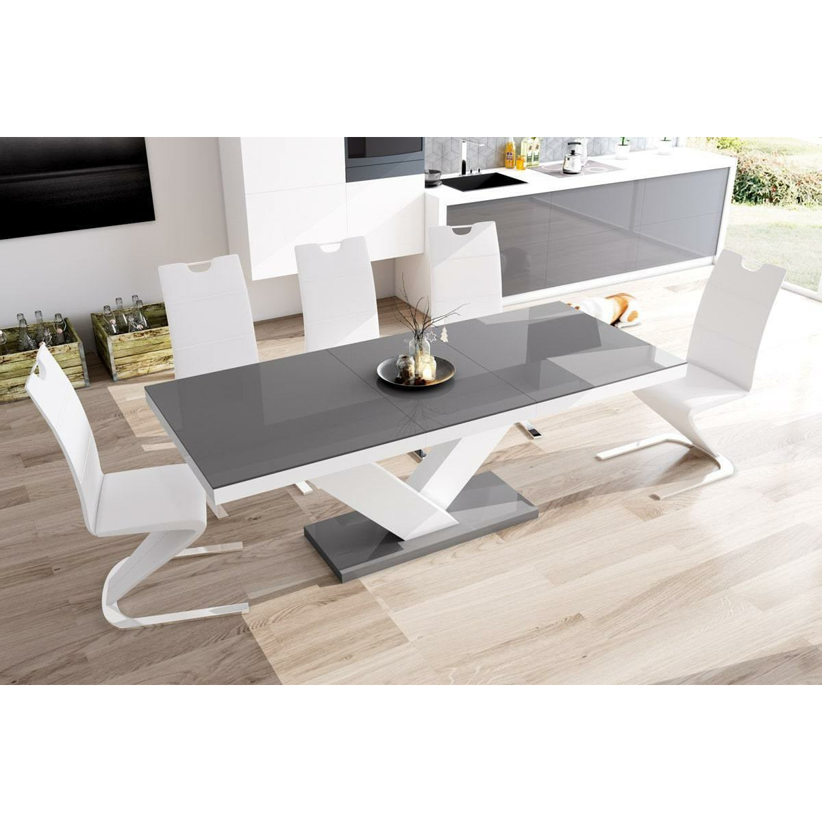 images Maxima House Toria Dining Table Set HU0002K-188W - Image 1