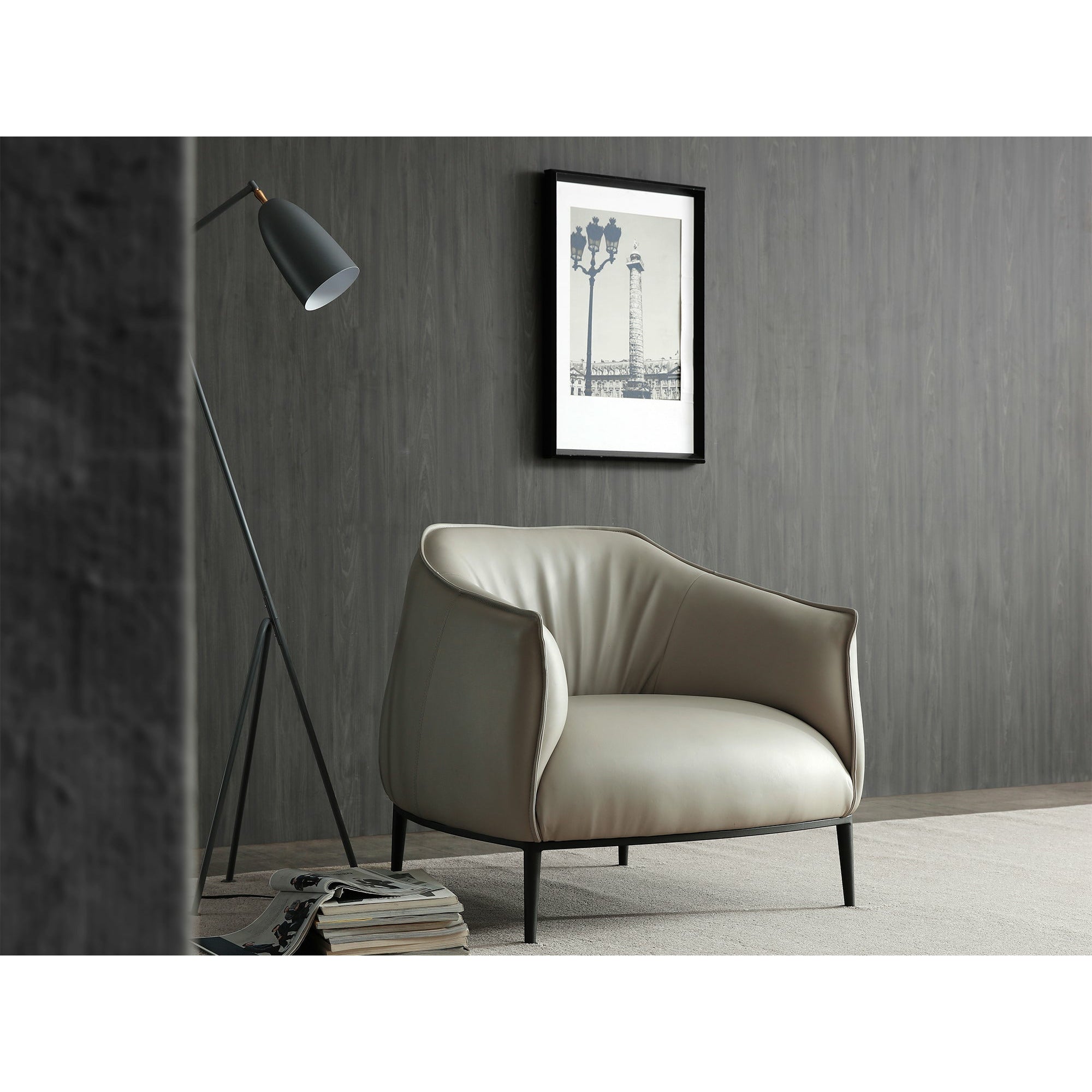 images Whiteline Modern Living - Benbow Leisure Chair CH1706P-LGRY - Image 1