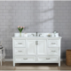Altair Isla 60" Single Bathroom Vanity Set in White and Carrara White Marble Countertop with Mirror  538060S-WH-AW - Image 11