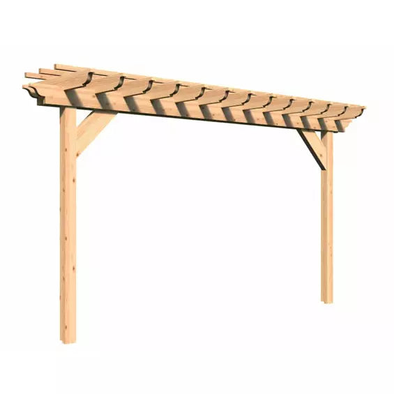 images Creekvine Designs 4' x 14' Red Cedar Monterrey Pergola HBWRCMP4x14CVD - Image 1