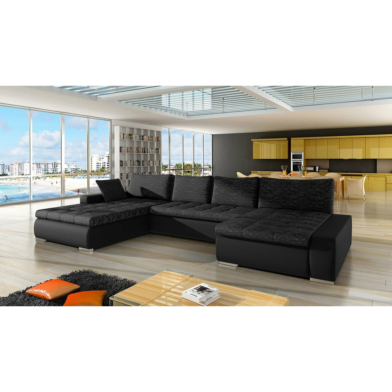 images Maxima House Leandro Sectional Sleeper Sofa MIR029 - Image 1