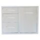 Sunstone Signature Series 30" Propane Combo w/Trash Bag Ring & Triple Drawer BA-LPCTD30