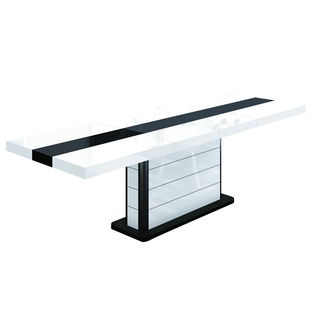 images Maxima House Pianosa White Gloss Extendable Dining Table HU0007 - Image 1