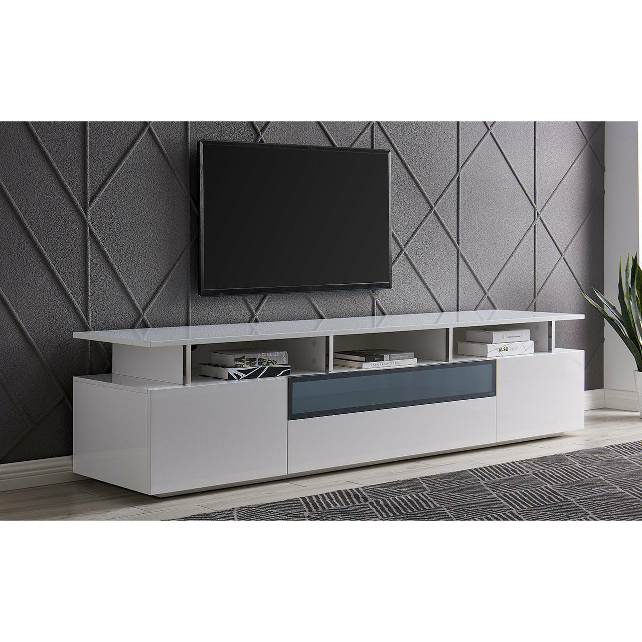 images Whiteline Modern Living - Taylor TV Unit EC1398-WHT - Image 1