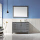Altair Sutton 48" Single Bathroom Vanity Set in Gray and Carrara White Marble Countertop with Mirror  541048-GR-CA