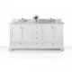 Ancerre Audrey 72" Bathroom Vanity Set in White with 24" Mirrors VTSM-AUDREY-72-W-CW-GD