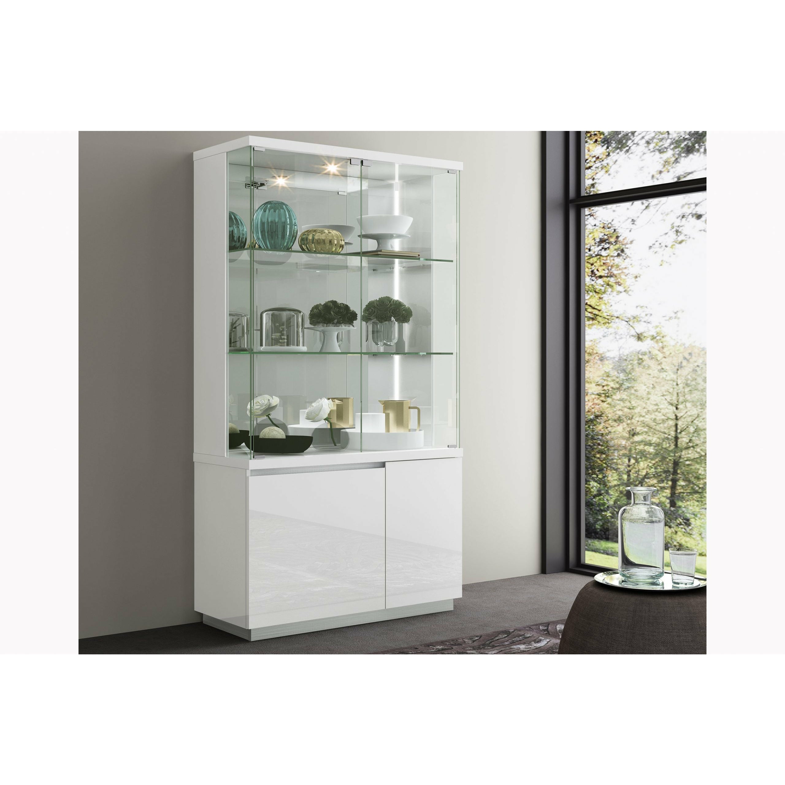 images Whiteline Modern Living - Cameron Vitrine CB1686-WHT - Image 1