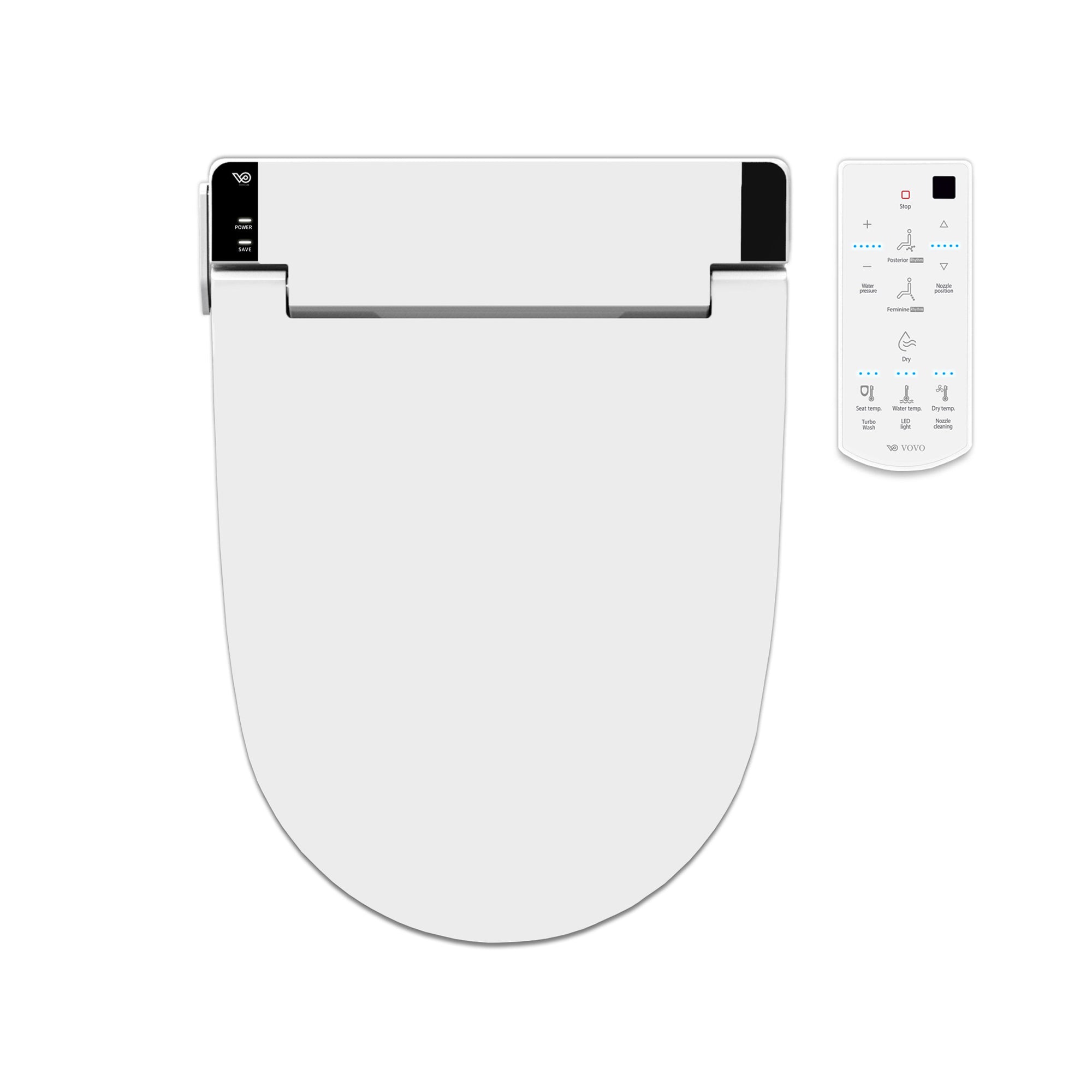 images Vovo Stylement Electronic Smart Bidet Seat in White with Heated, Warm Dry and Water and LED Nightlight Functions, VB-6000SR - Image 1