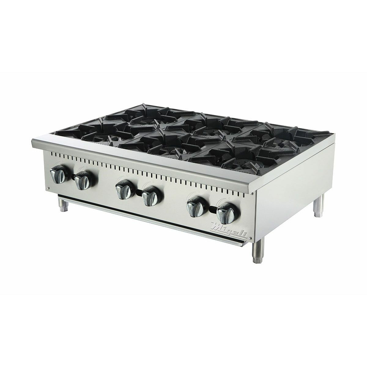 images Migali 36” Wide Counter-top 6 Burner Hot Plate C-HP-6-36 - Image 1