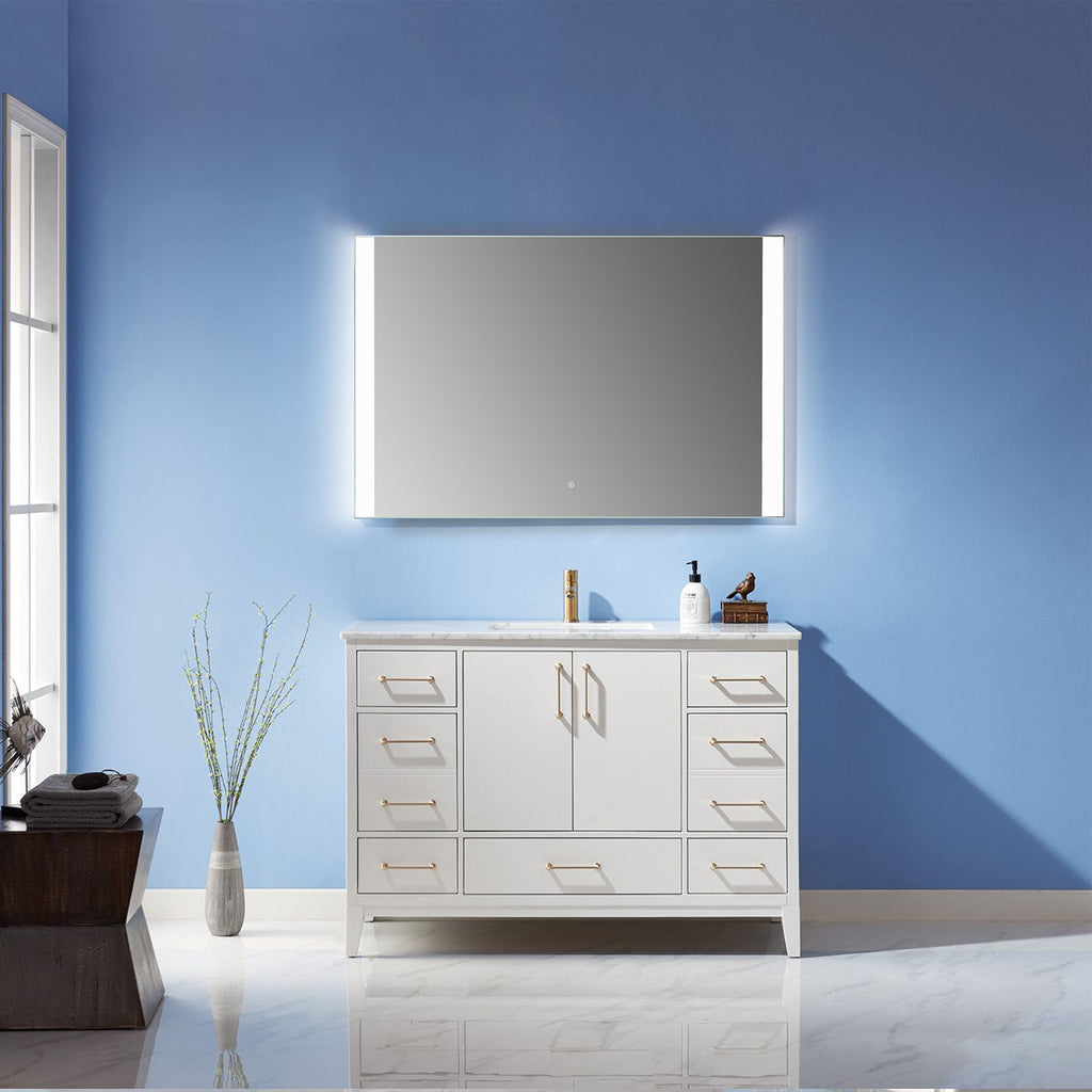 images Altair Cosenza 48” Rectangle Frameless Modern LED Bathroom Vanity Mirror 741048-LED-AC - Image 1