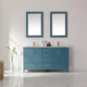 Altair Sutton 60" Double Bathroom Vanity Set in Royal Green and Carrara White Marble Countertop with Mirror  541060-RG-CA