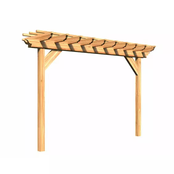 images Creekvine Designs 3' x 8' Treated Pine Monterrey Pergola HBWTPMP3x8CVD - Image 1